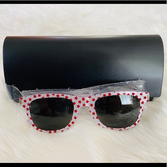 Saint Laurent glitter and red star sunglasses - Picture 2 of 12